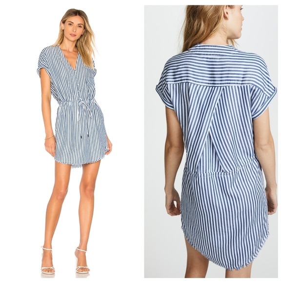 PAIGE Dresses & Skirts - PAIGE Haidee  stripped drawstring dress size (L)